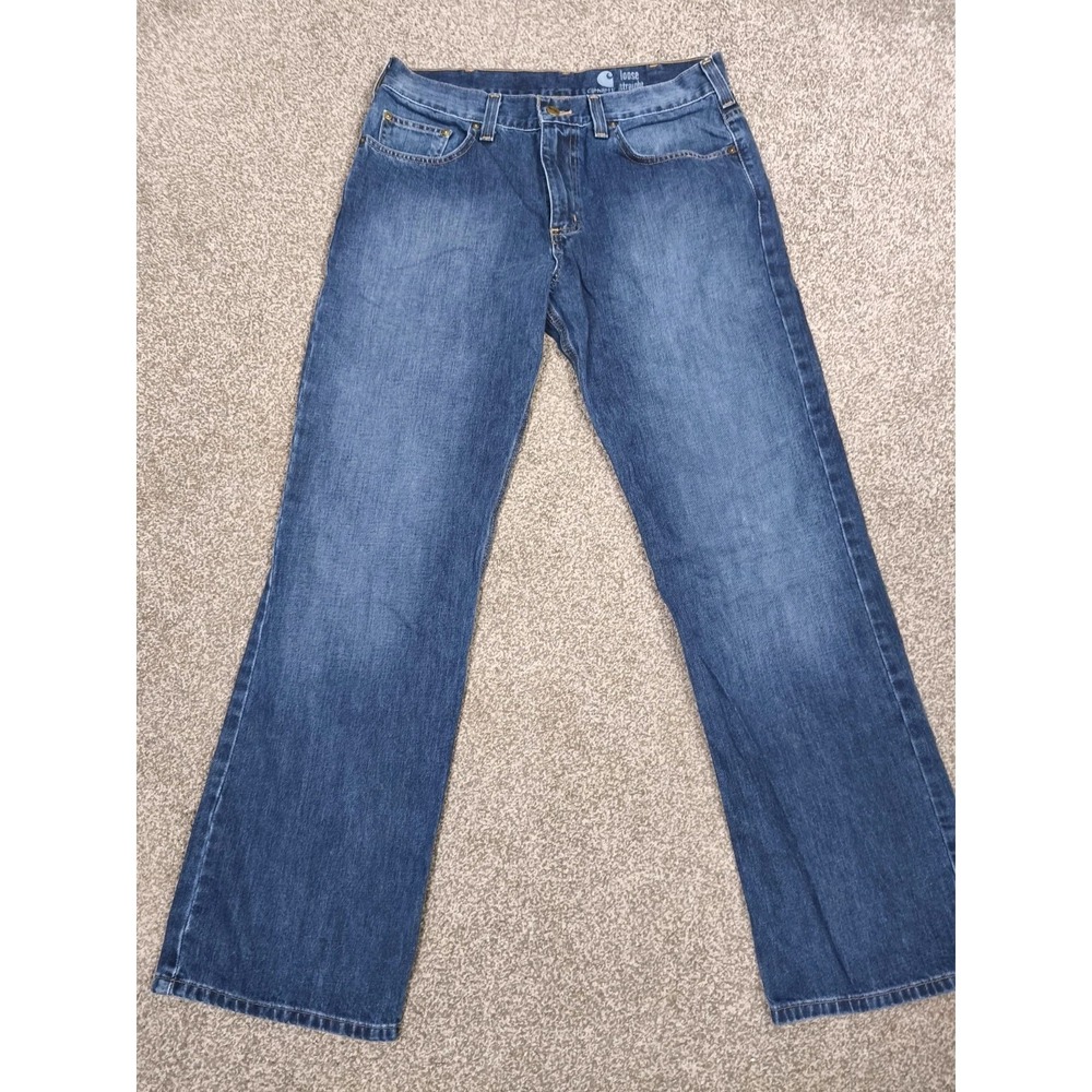 Carhartt Loose Straight Fit Jeans Men's 32x32 Workwear Denim